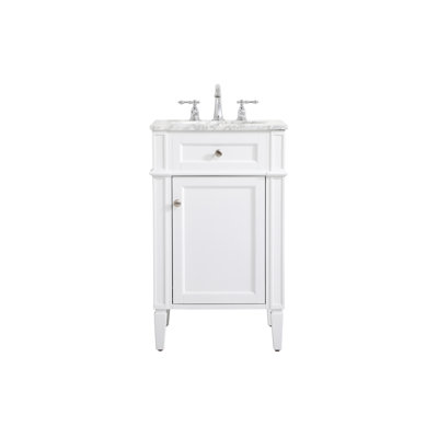 Rivers 21'' Single Bathroom Vanity with Marble Top