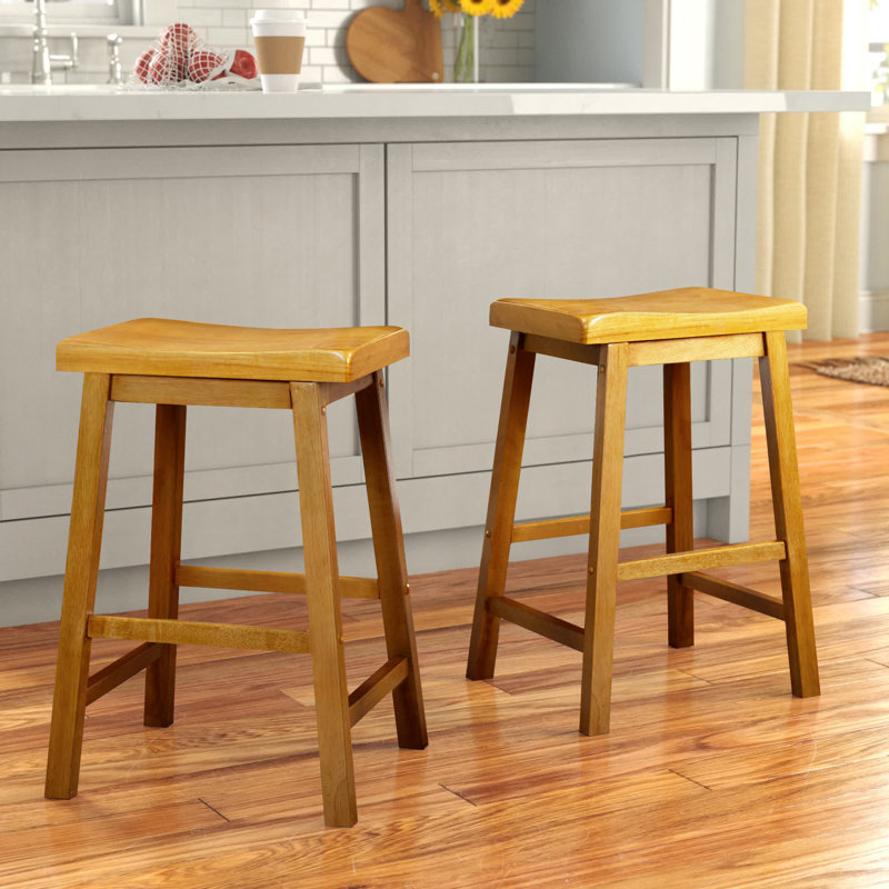 Whitworth Solid Wood Stool, Rustic Oak, Counter Stool (24” Seat Height)