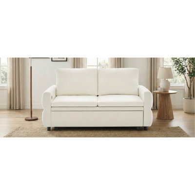 Convertible Sofa Bed Sleeper Sofa Loveseat Sofa Couch With Adjustable Backrest And USB Ports For Living Room