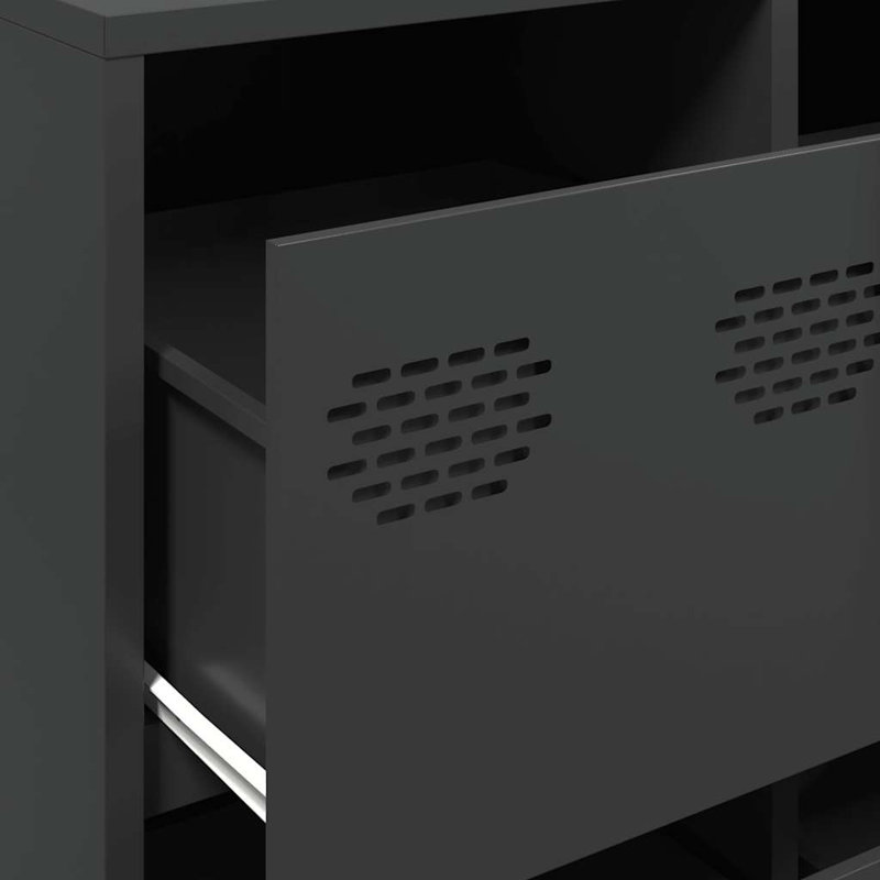 Sideboard 135X39x103.5 Cm Cold-Rolled Steel, Black