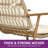 Bay Isle Home™ Outdoor Rattan Conversation Set with 2 Ottomans and 1 Square Coffee Side Table