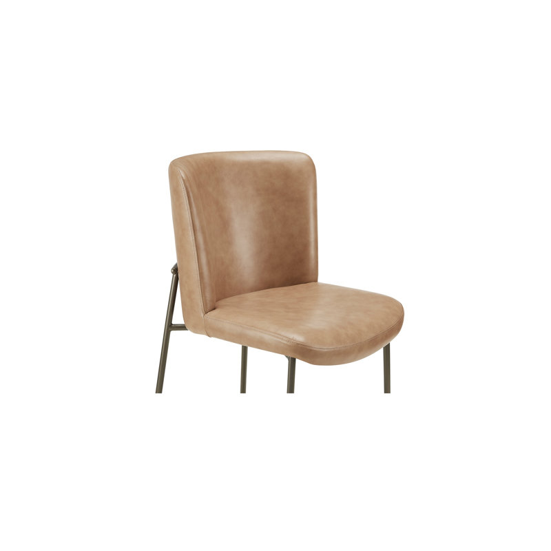 Early Dining Chair Tan Leather-Set Of Two