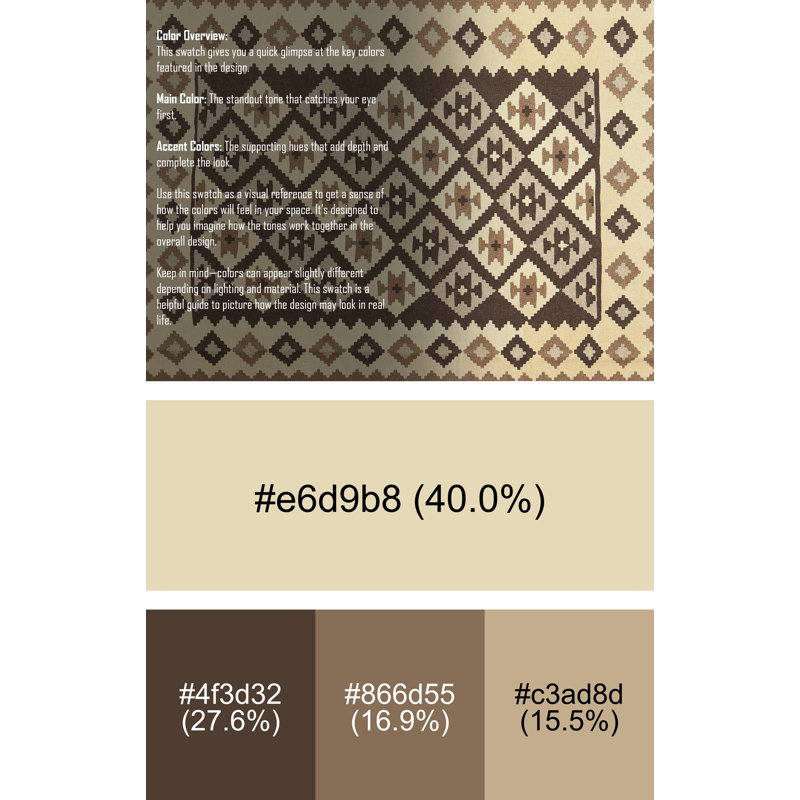 Tapis contemporain beige / brun / noir, Rectangle 2 pi x 3 pi