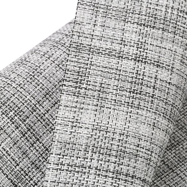 Ensemble de 6 napperons tissés pour table de salle à manger, gris