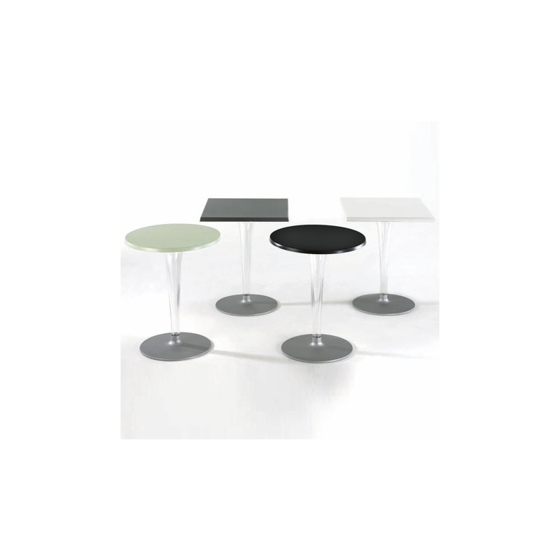 TopTop Dr. Yes 24" Square Black Acrylic Outdoor Table