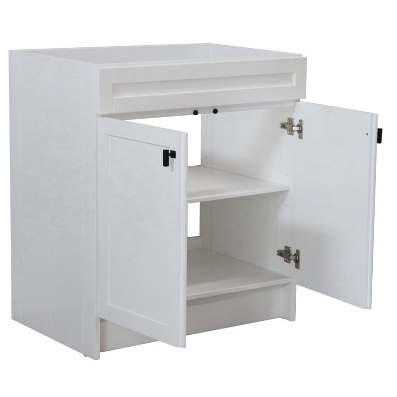 Base de meuble-lavabo simple SmartFold de 30 po seulement en blanc