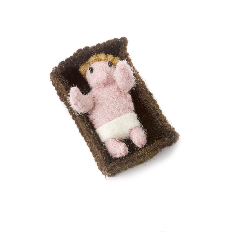 7 Piece Nativity Scene Hand Felted Wool Set
