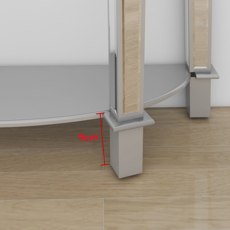 Andreja Half-Moon Console Table with Shelf