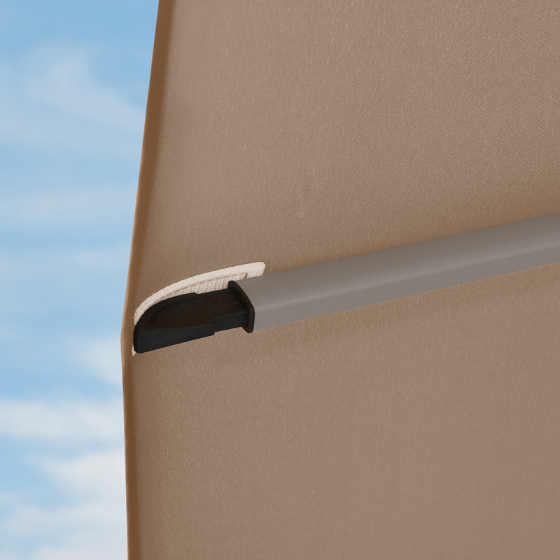 Rikishi 156"*120" Rectangle Umbrella with Base, Beige