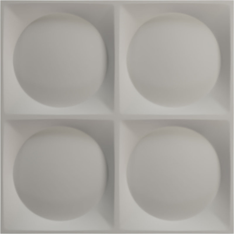 Panneau mural 3D décoratif Adonis EnduraWall, H 19,63 po x l 19,63 po x P 1 po, Brume de mer métallique nacrée universelle