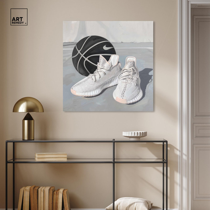 Light Grey 30" x 30" Wrapped Canvas Sports Art Print
