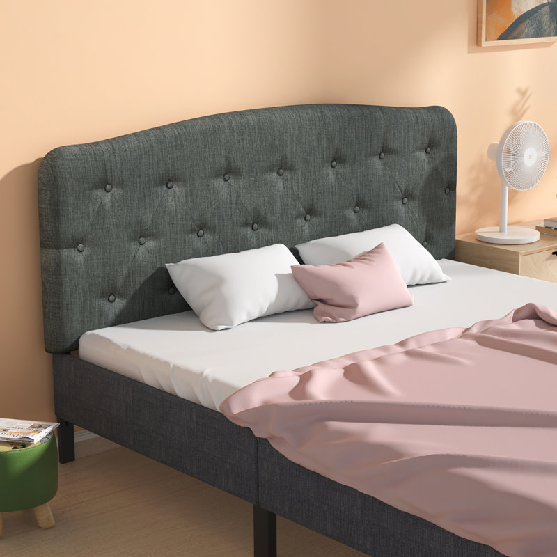 Upholstered Headboard, Dark Gray