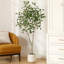 Anasta faux ficus avec pot de fleurs ovale blanc-632575342