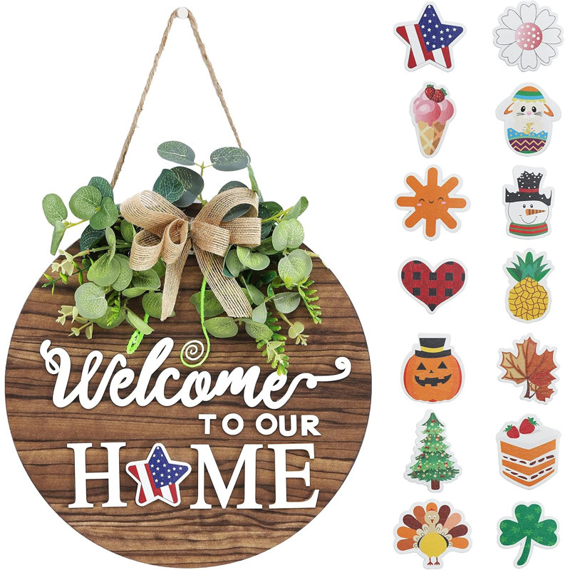 Interchangeable Seasonal Welcome Sign