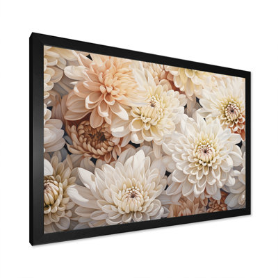 " Pure White Chrysanthemums Mosaic II "