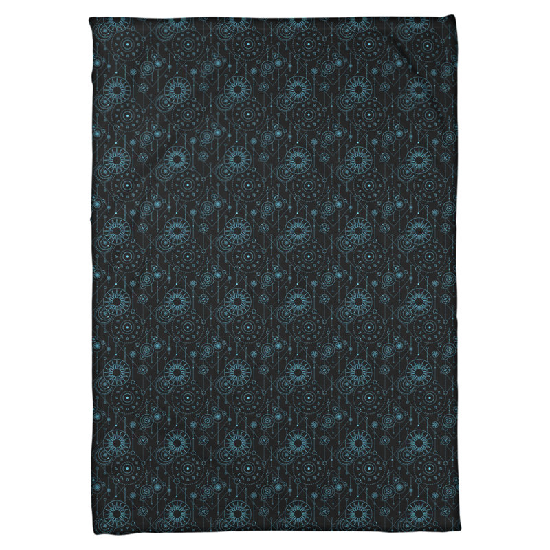 Couverture d'astrologie Katelyn Elizabeth, l 32,5 po x L 42,5 po, Noir / Bleu