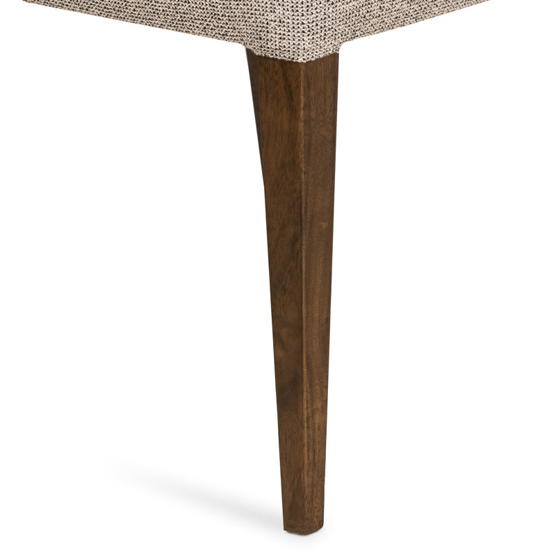 Side Chair in Charcoal, Polyester/Leather Nubuck Charcoal, Brown