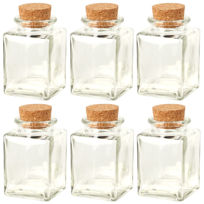 Glass Jar - Set of 12, 8cm H x 6.5cm W x 8cm D
