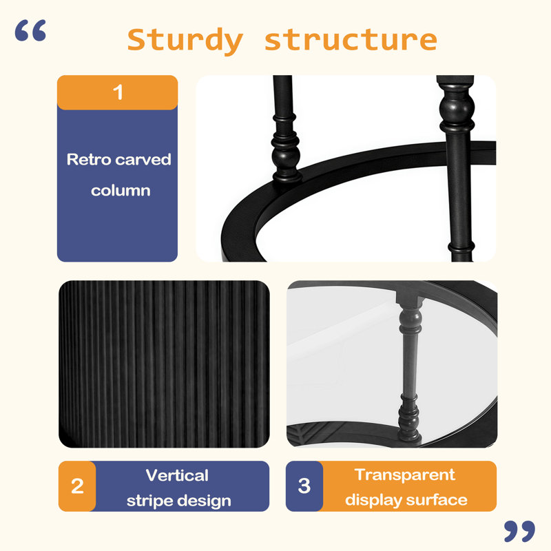 Ensemble de tables basses Modern Modern, Noir