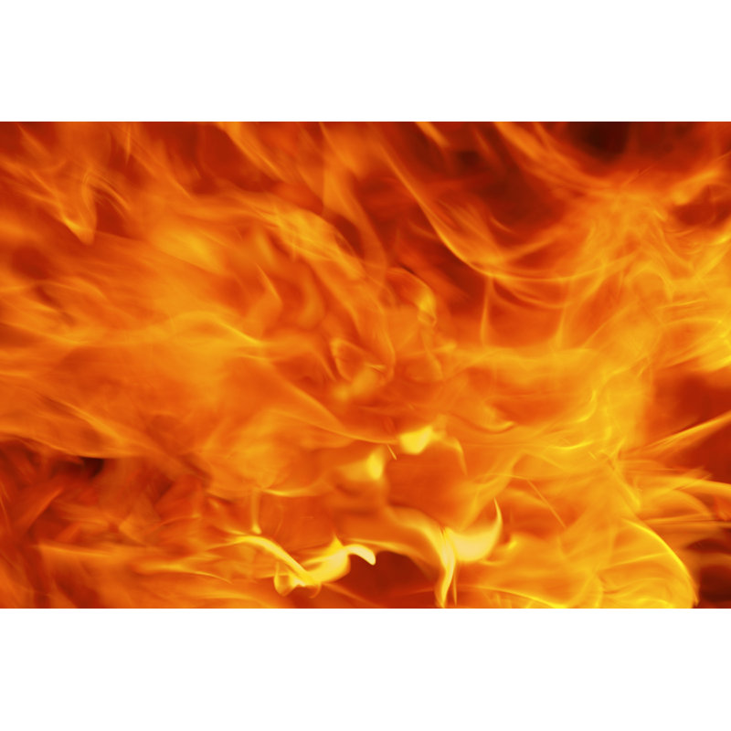 Fire Background - Wrapped Canvas Print, 30cm H x 46cm W x 3.8cm D