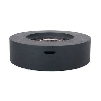 Lightweight Concrete Outdoor Circular Fire Pit, 50,000 BTU (Tank Cover Not Included)