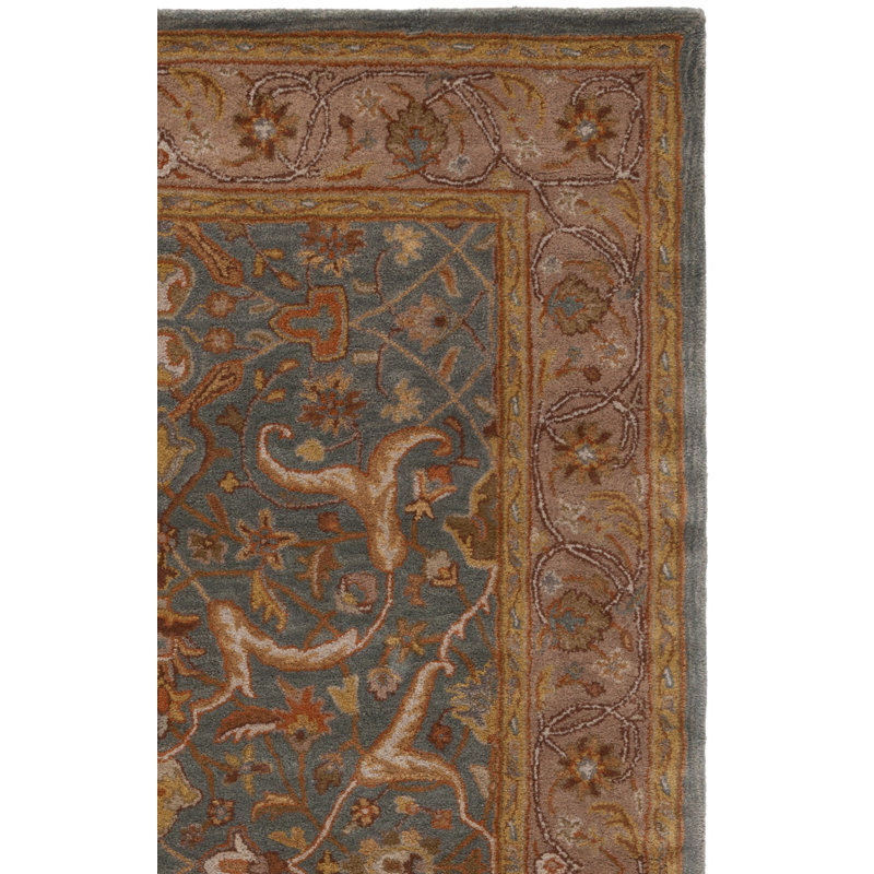 Cranmore Hand Tufted Wool/Cotton/Latex Oriental Rug in Blue/Beige, Runner 2'3" x 12'