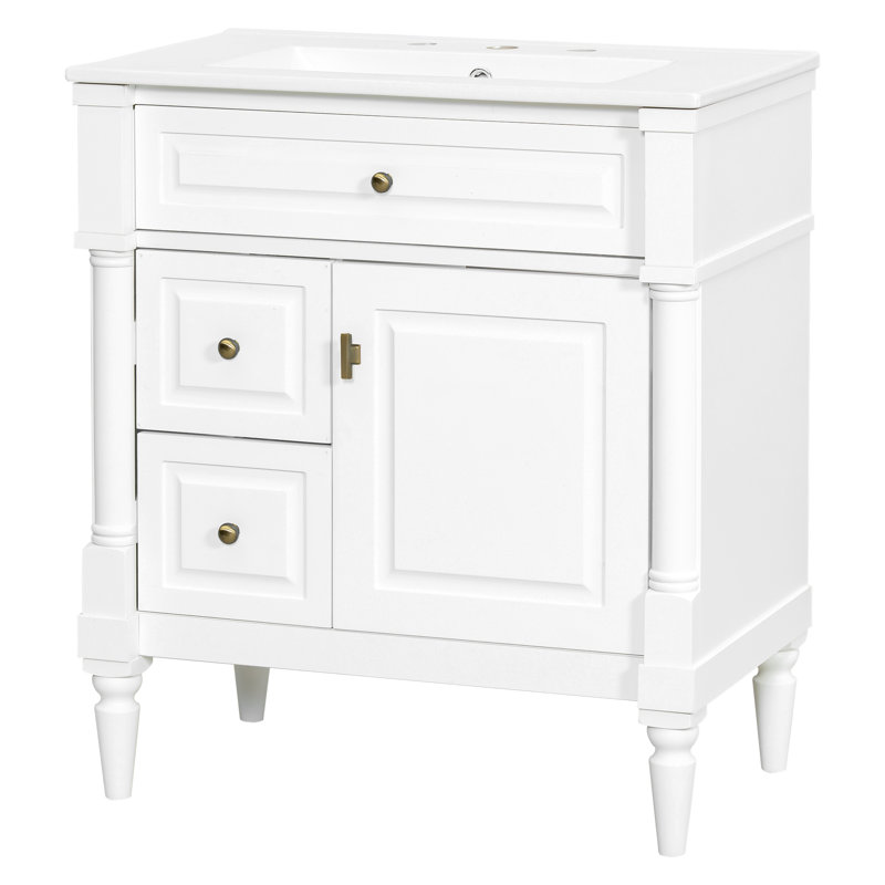 Meuble-lavabo 30 po avec lavabo, 30", Blanc