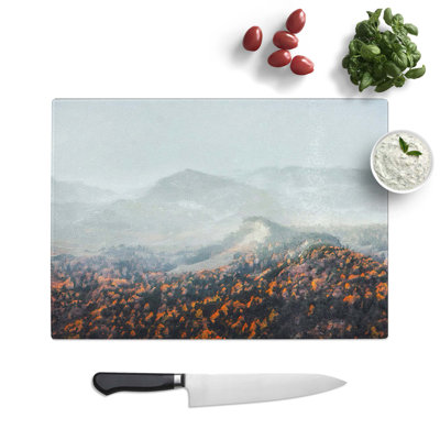 Tempered Glass Tipped Forest Chopping Board