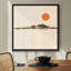 «Minimal Abstract Landscape with Orange Sun Serenity Decor», reproduction d'art sur toile encadrée-120419848-120419850