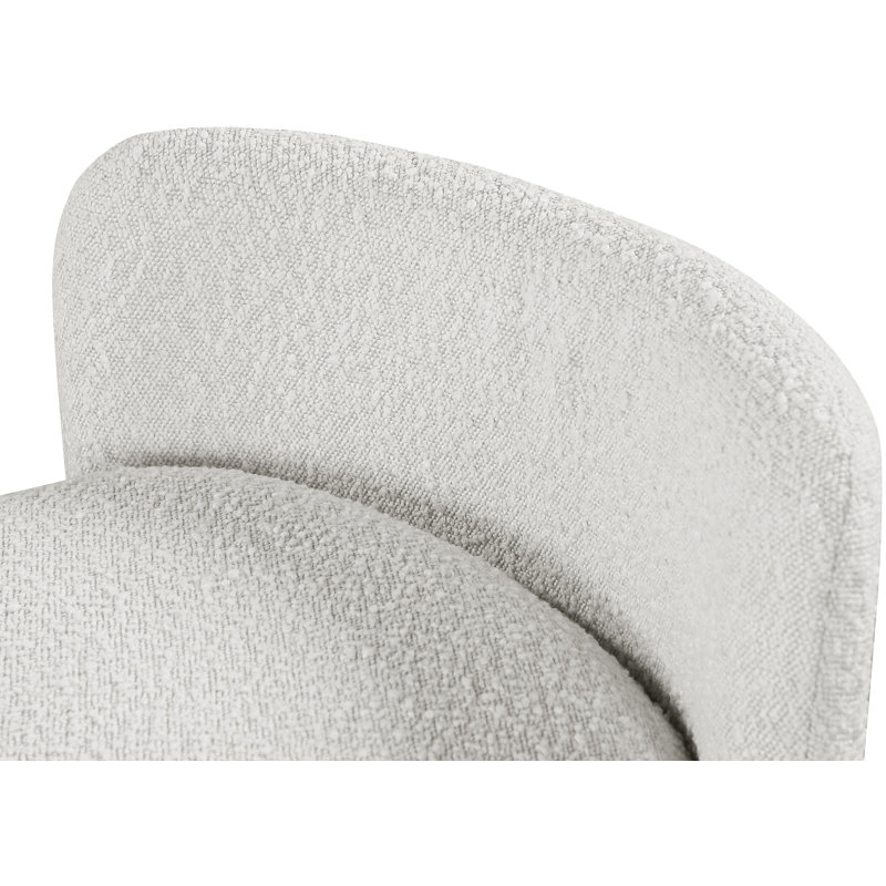 Banc en tissu Peyton Boucle, Tissu crème bouclé