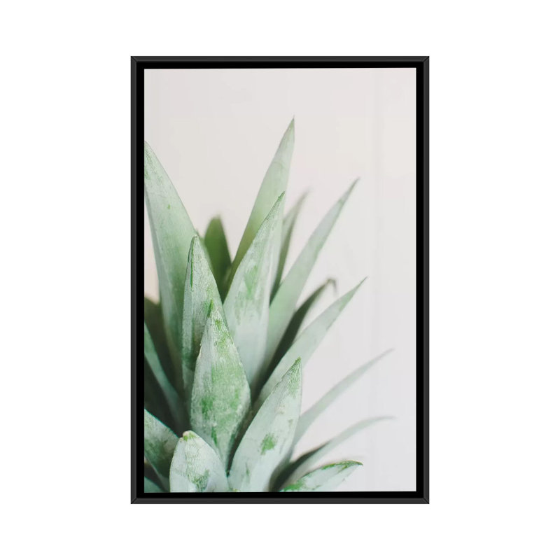 « ananas top i », reproduction de photo sur toile, H 26 po x l 18 po x P 1,5 po, Toile avec cadre noir, Pas de tapis