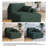 Bentura Oversized Upholstered Hunter Green Corduroy Chaise Lounge with Armrests & Throw Pillows-95259944-100930857