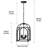 Four-Light Metal Birdcage-Style Pendant Lamp