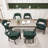 Wexford Collection Mid-Century Modern Upholstered Fabric Dining Chair, Wood Accent Chair with Arms and Casters for Dining Room, Vanity or Office, Velvet-Look Black Dining Chair-85578767-96287612