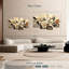 Ensemble de 4 tourbillons abstraits de tons terreux sur toile-2103015223