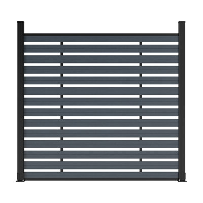 6 Ft H Composite Horizontal Semi-Privacy Fence For Outdoor Patio, Backyard And Garden Privacy Fence