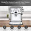 Machine à espresso professionnelle 20 bars - Mousseur à lait, affichage visuel de la température et de la pression, compatible avec dosette ESE
