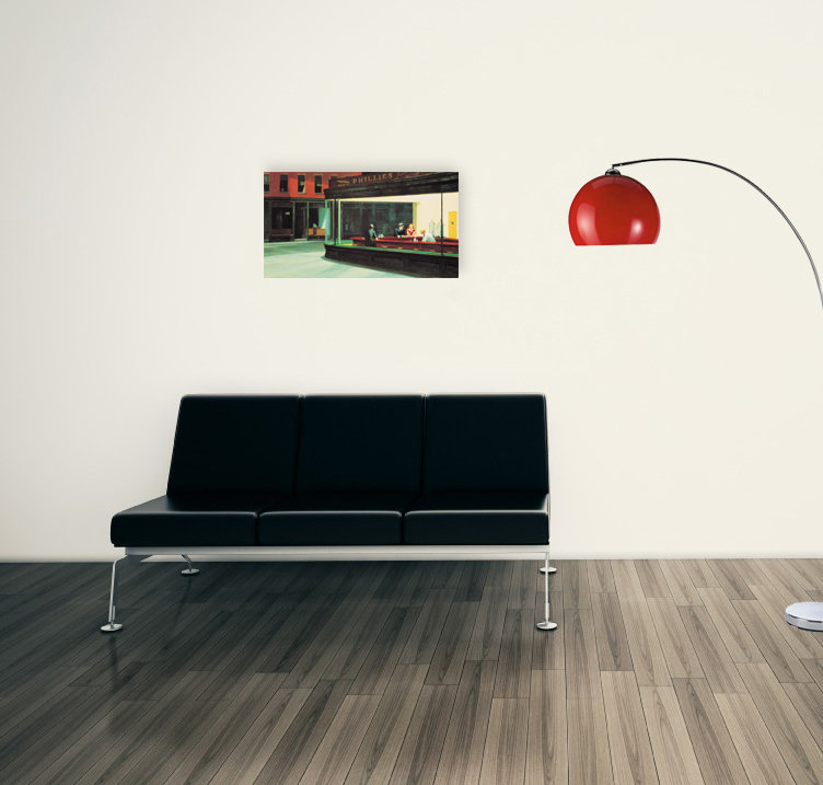Edward Hopper - Print on Wood, 40 cm H x 74 cm W