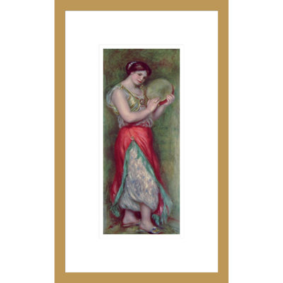 «Dancing Girl with Tambourine» par Pierre-Auguste Renoir, impression giclée encadrée