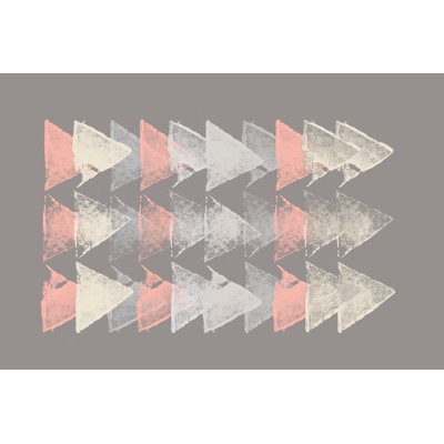 Pale Triangle Motion - Wrapped Canvas Painting