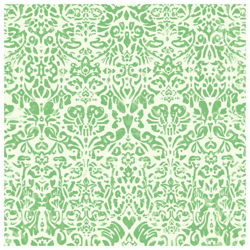 Coussins décoratifs Green Damask, 16 x 16 pouces