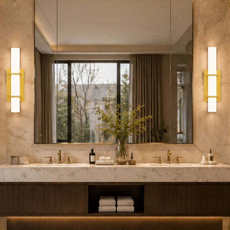 Applique murale à DEL à intensité variable (ensemble de 2), Doré