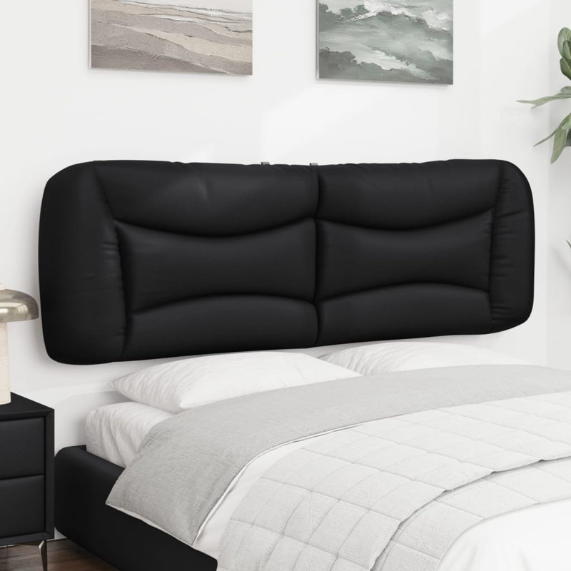 Coussin de tête de lit vidaXL noir 152 cm Hvar, Noir, Grand