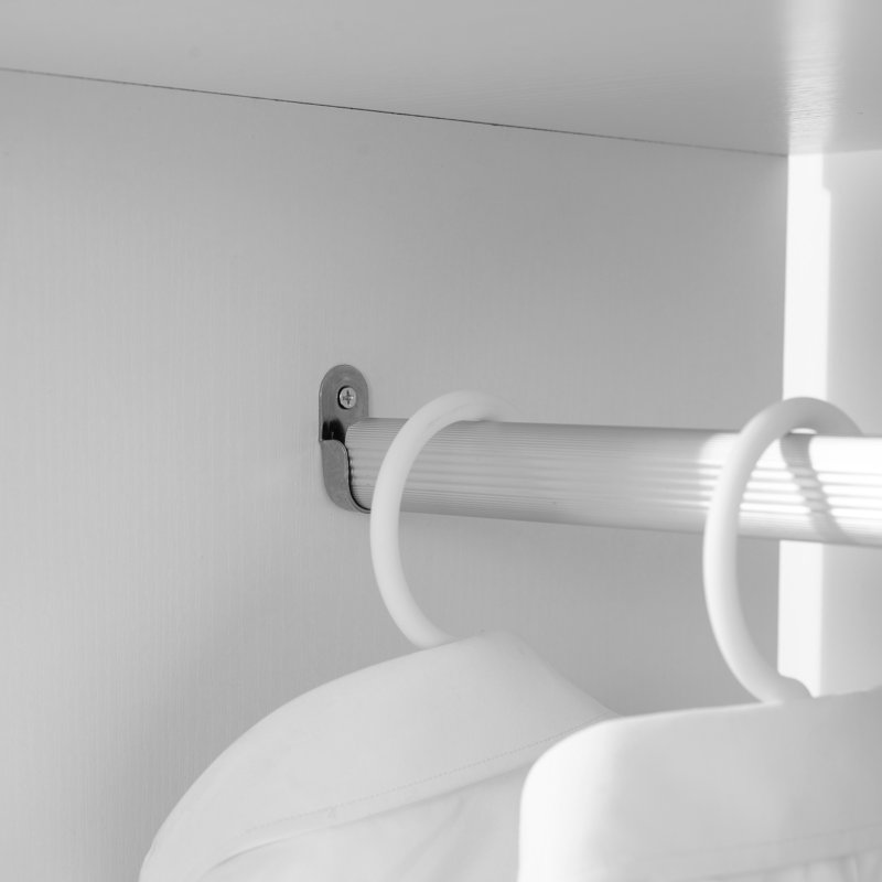 60cm Adjustable Portable Wardrobe, White