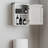 Latitude Run® Bathroom Wall Mount Storage Cabinet Single Door with Adjustable Shelf White and Gray