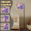  Lampe sur pied arc mauve cascade paysage forêt brumeuse crépuscule haut moderne lampe sur pied à DEL réglable en lin 3 températures de couleur