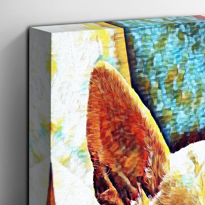 English Bull Terrier Art - Wrapped Canvas, 76cm H x 50cm W