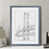 Toile encadrée, gris
