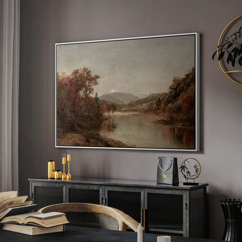 "Vintage Landscape-DCXLV" sur toile, Blanc, H 17 po x l 25 po