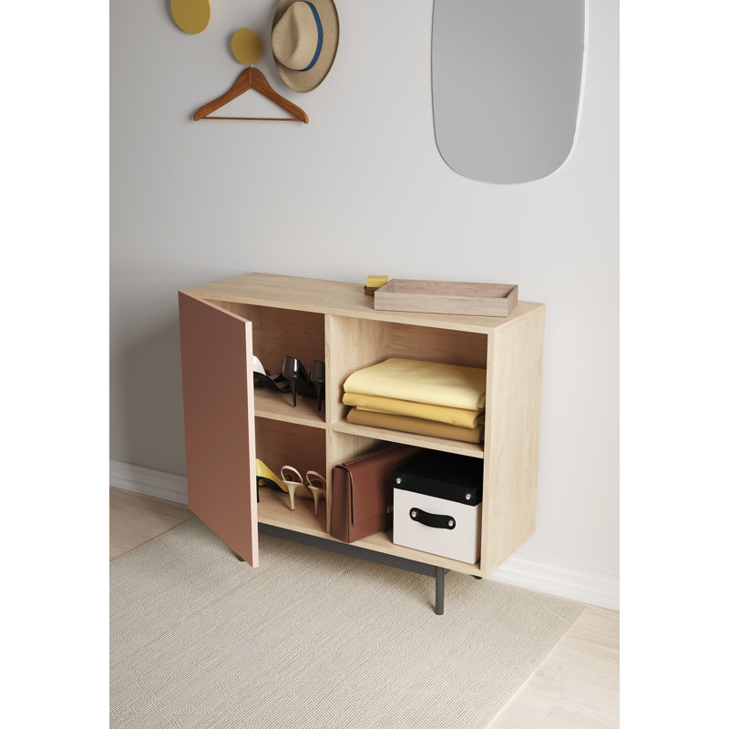 Jvonte Standard Accent Chest, Light Oak/Pink
